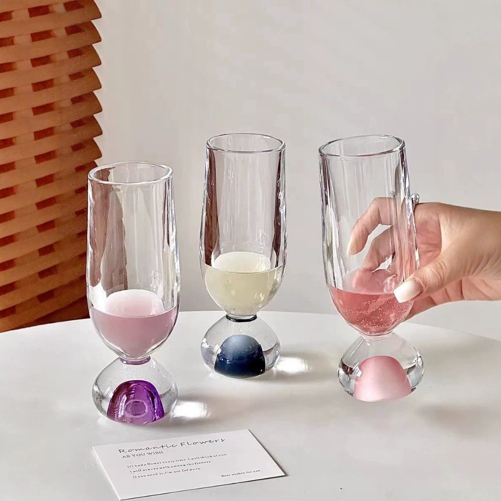 Creative Round Bottom Glass St - Wine Beer Tasting ulasan dan harga