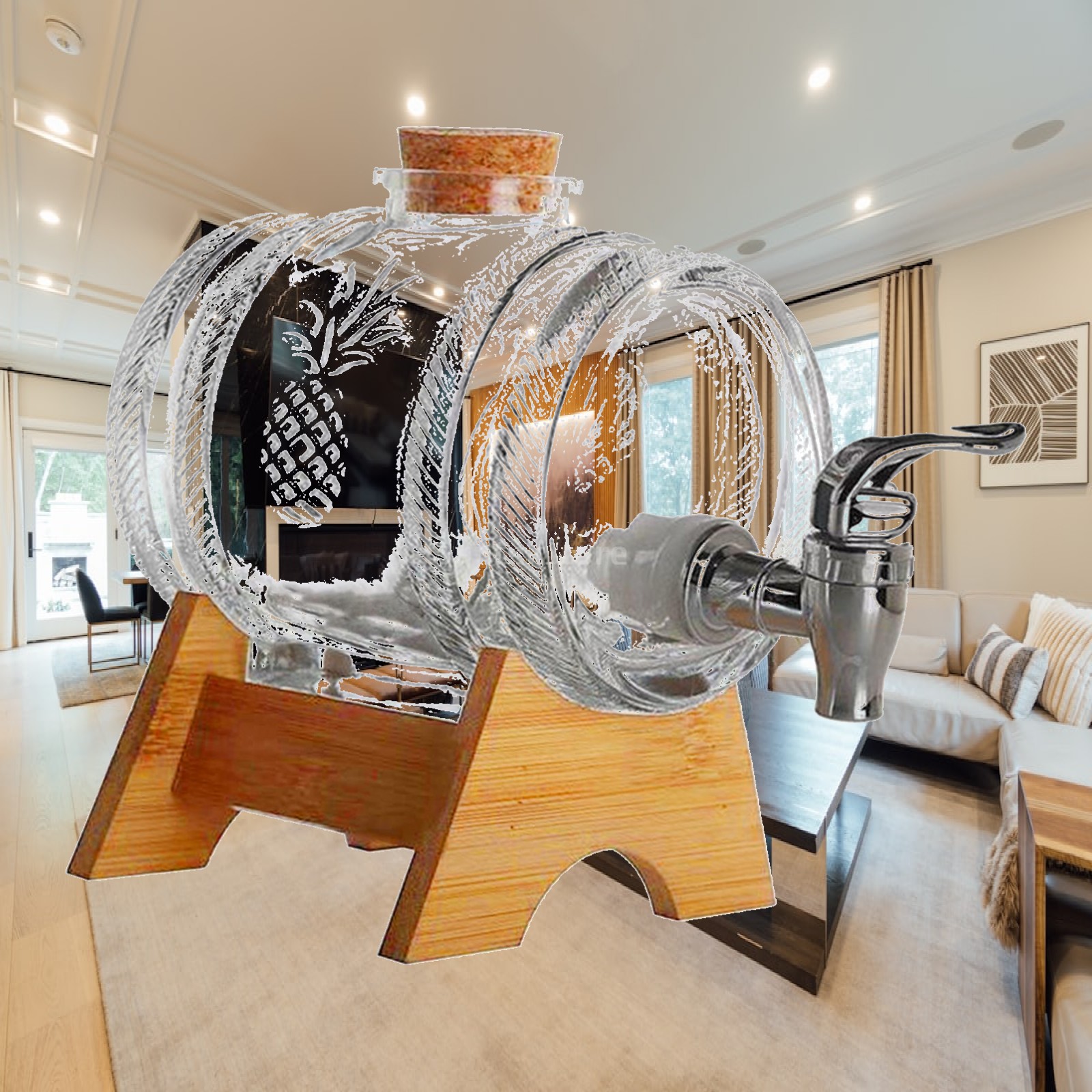Premium Glass Barrel Dispenser - Wine Beer And Spirit ulasan dan harga