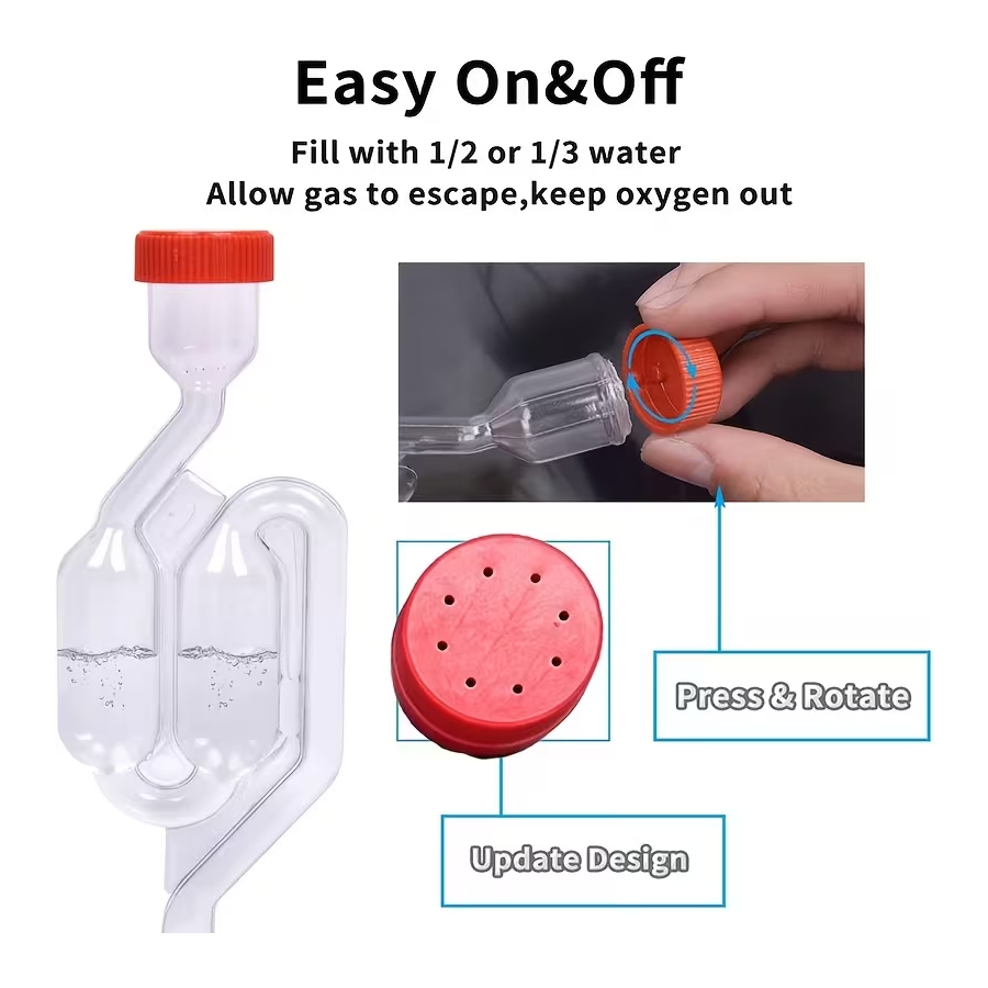 S-Shape Airlock With Food Grad - Wine Beer Making Supplies ulasan dan harga