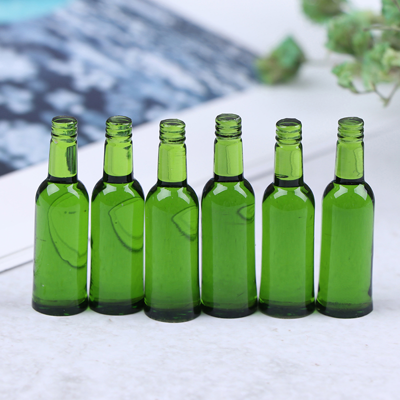 6pcs 1:12 Dollhouse Miniature  - Wine Beer Bottle ulasan dan harga