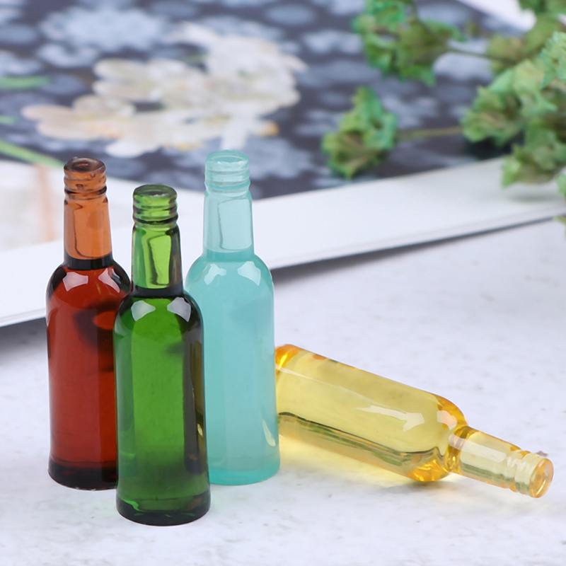 6pcs 1:12 Dollhouse Miniature  - Wine Beer Bottle ulasan dan harga