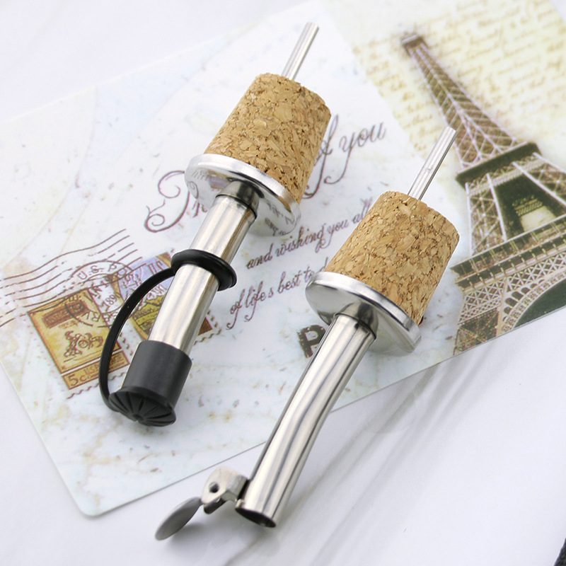 Wooden Cork Red Wine Pourer Oi - Wine Beer Tasting ulasan dan harga