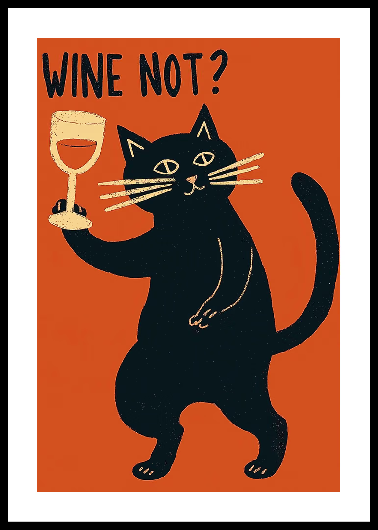 Black Cat Wine Not Funny Canva - Wine Beer Bar ulasan dan harga