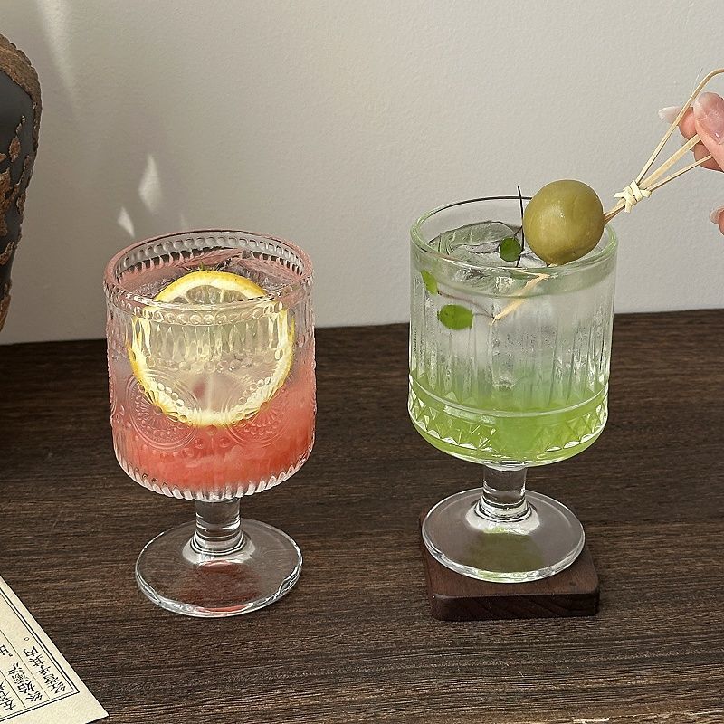 4pcs Set Vintage Embossed Mixe - Wine Beer Mixed Drinks ulasan dan harga