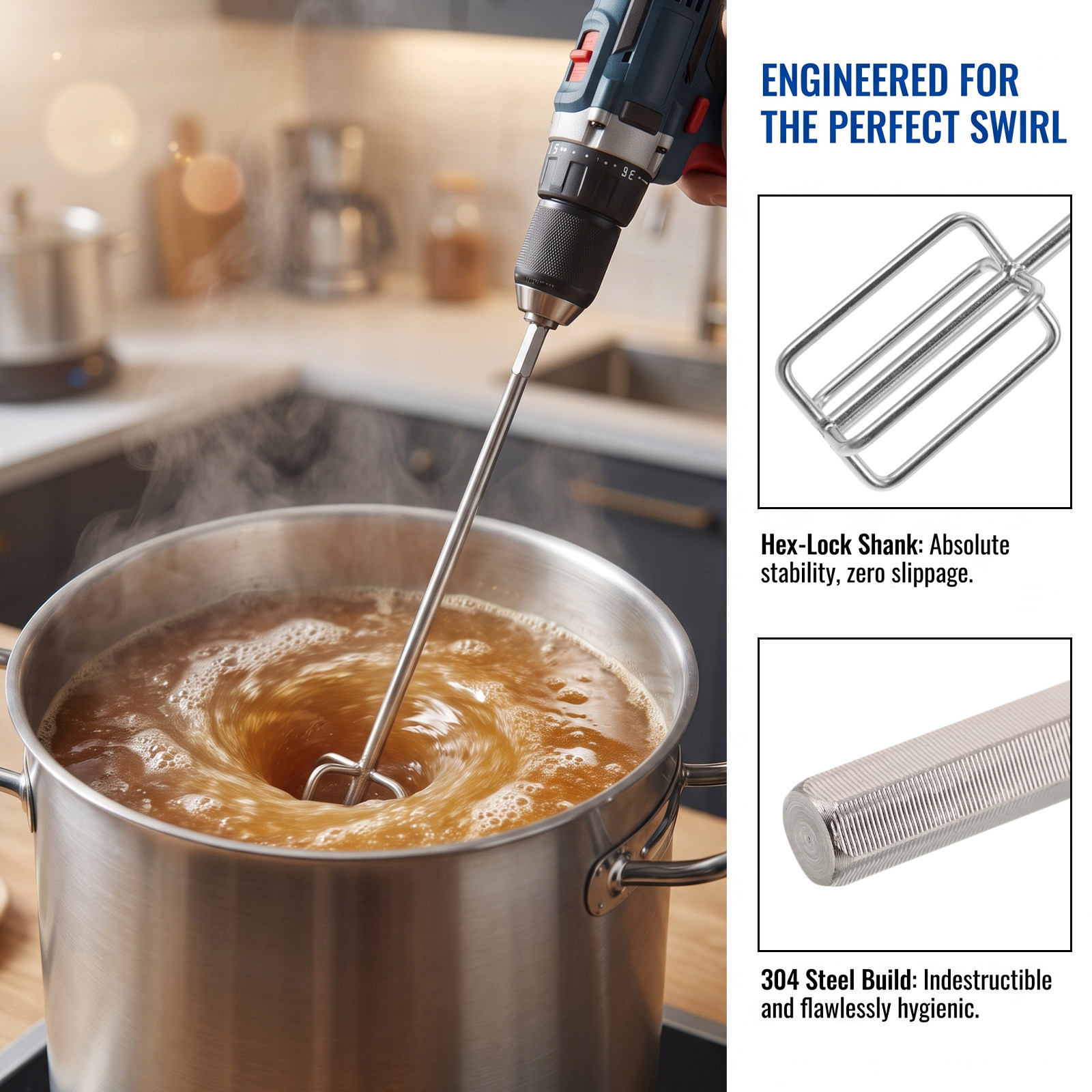 Stainless Steel Hex Shank Dril - Wine Beer Making Supplies ulasan dan harga