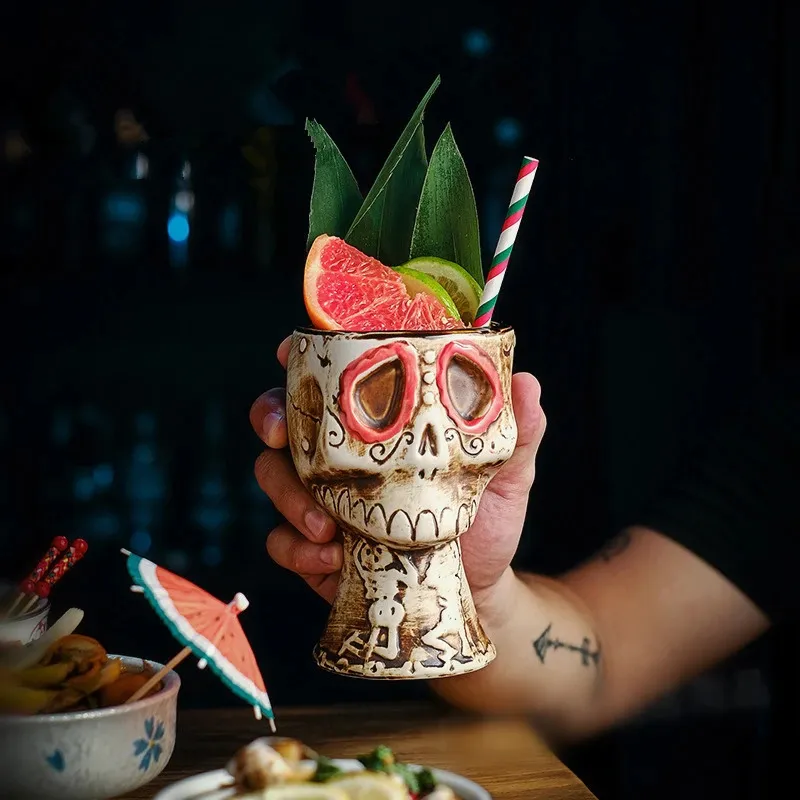 480ml Halloween Party Skull Co - Wine Beer Mixed Drinks ulasan dan harga