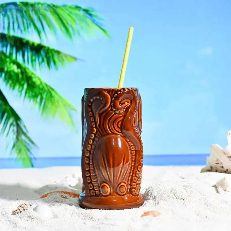 TIKI Bar Cocktail Cup Hawaii T - Wine Beer Mixed Drinks ulasan dan harga