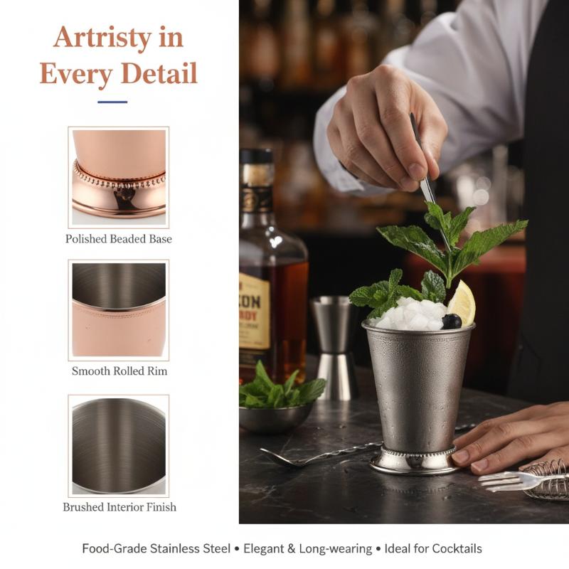 Stainless Steel Mint Julep Mug - Wine Beer Mixed Drinks ulasan dan harga