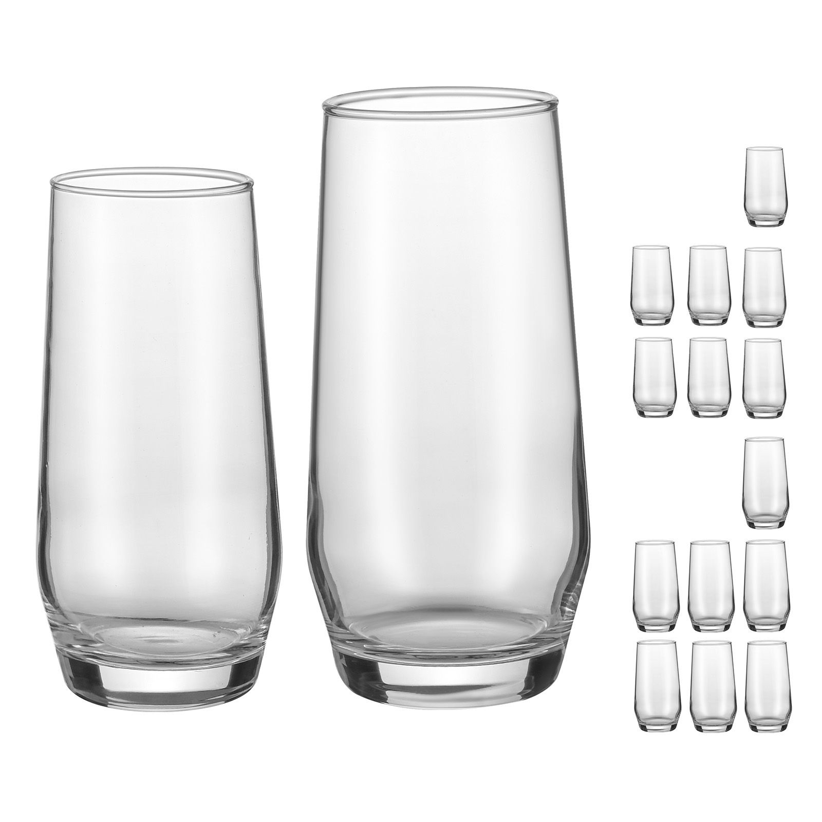 Drinking Glasses Set, 16-Piece - Wine Beer Mixed Drinks ulasan dan harga