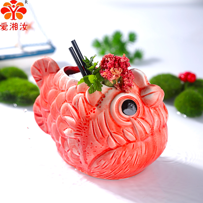 Cute Lantern Fish Cocktail Gla - Wine Beer Bar ulasan dan harga