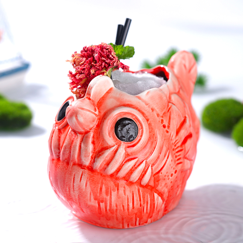 Cute Lantern Fish Cocktail Gla - Wine Beer Bar ulasan dan harga